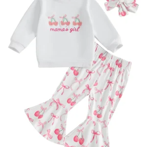 Toddler Girls 2 Piece Set w/Headband - 3 Piece