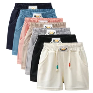 Summer Shorts Boys/Girls Solid Color Casual. (1) Piece.