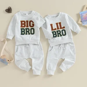 Big Brother Little Brother Matching Outfits. Sweatshirt and Pant Set.