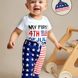 Infant Boys 4th of July  3-Piece Outfit Set
