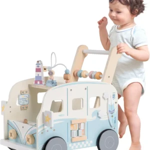 Wooden Baby Walker. Push Along Activity Walker.